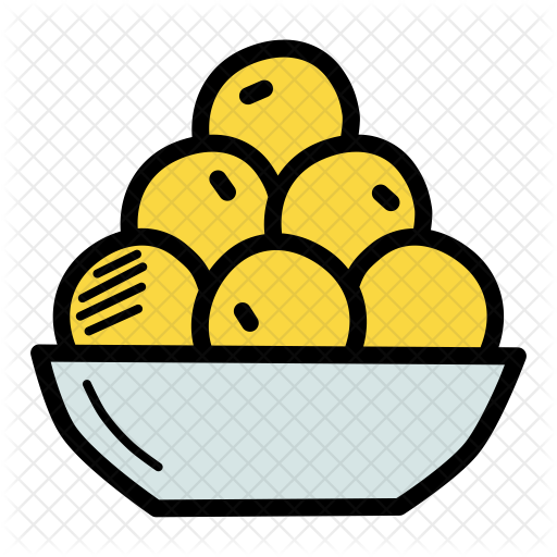 Laddu Icon - Outline Image Of Laddu (512x512)