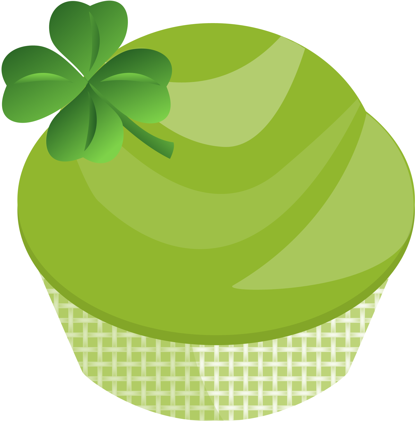 Green St Patricks Clipart - St Patrick's Day Cupcake Clip Art (1826x1826)