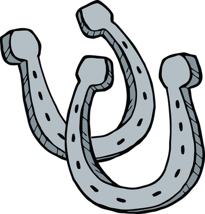 Cartoon Horse Shoe (400x417)
