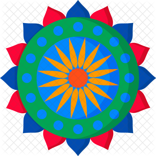 Rangoli, Sticker, Diwali, Decoration, Indian, Hindu, - Meditation Png (512x512)