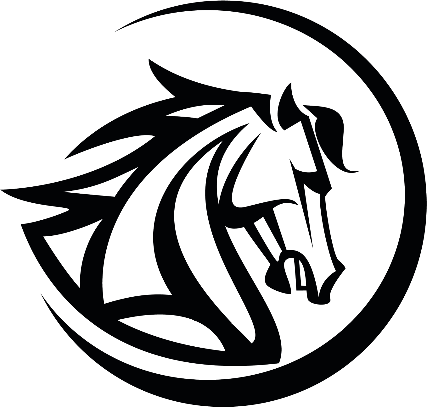 Mustang Stallion Logo Black - Mustang Stallion Logo Black (1452x1452)