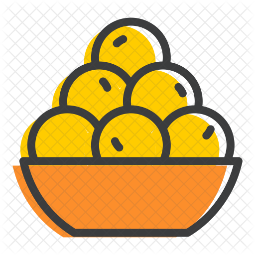 Laddu Icon - Outline Image Of Laddu (512x512)
