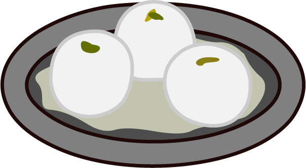 Download Graphic Patterns - Rasgulla Clipart Black And White (604x333)