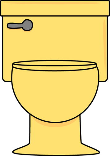 Yellow Toilet - Clipart Bathroom Toilet (355x500)