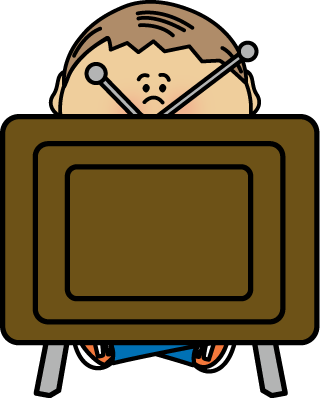 Watching Tv - Cute Watching Tv Clipart (320x398)