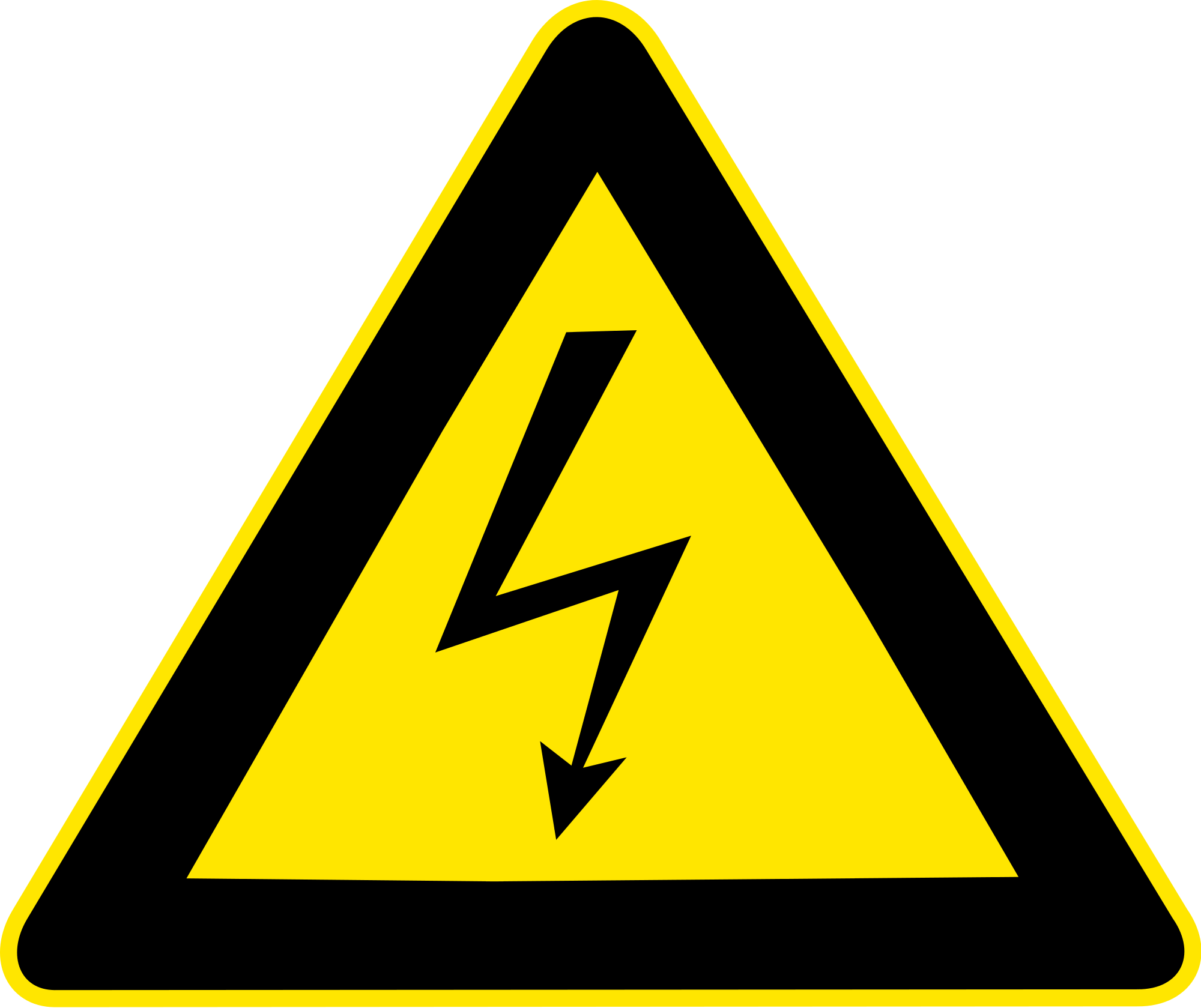 High Voltage Sign Png (2000x1679)