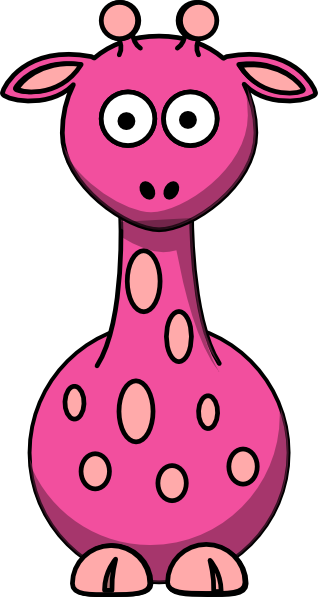 Pink - Giraffe - Clipart - Pinke Giraffe (318x597)