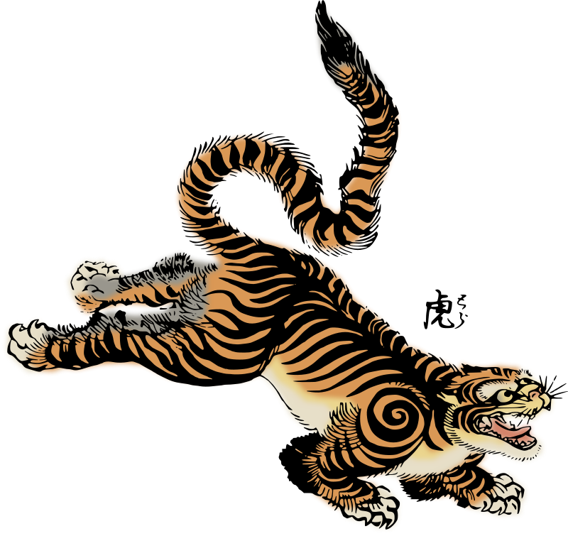 Tiger - Japan Illustration Tiger (800x755)