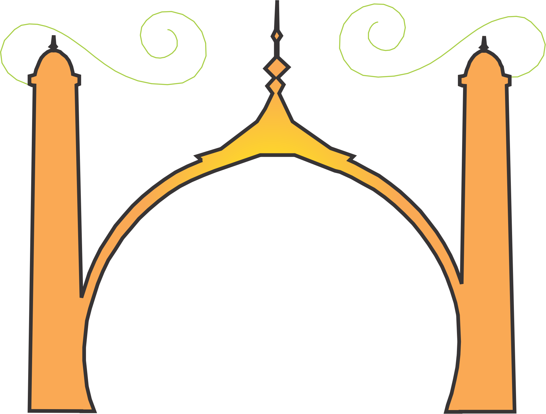 Big Image - Mosque Arch Png (1803x1366)