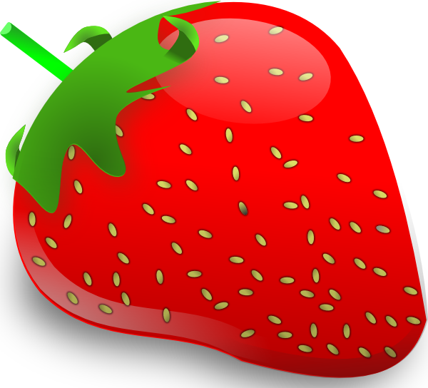 Free Vector Strawberry Clip Art - Red Strawberry Clipart (600x544)