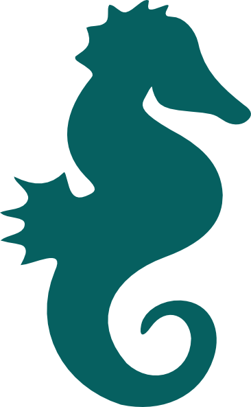 Seahorse - Clipart - Seahorse Silhouette Png (366x593)
