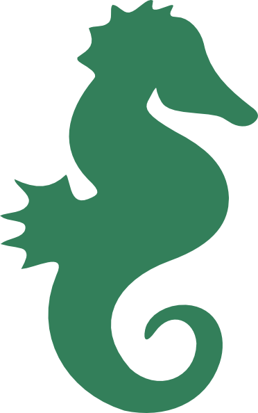 Seahorse Silhouette Png (372x594)