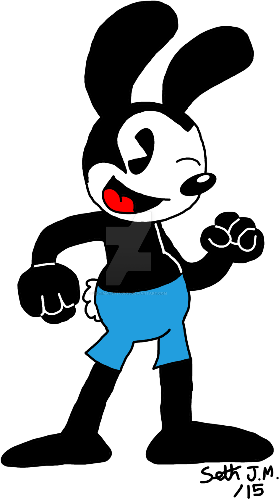 Oswald The Lucky Rabbit By Ultimatestudios Oswald The - Cartoon (1024x1695)