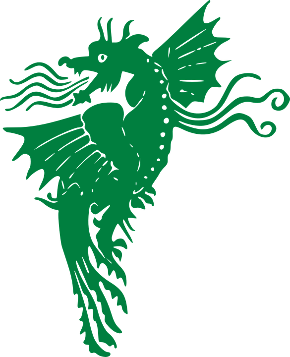 Cute Seahorse Cliparts 11, Buy Clip Art - Green Dragon Vector (585x720)