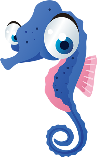 Seahorse Build - Cartoon (500x500)