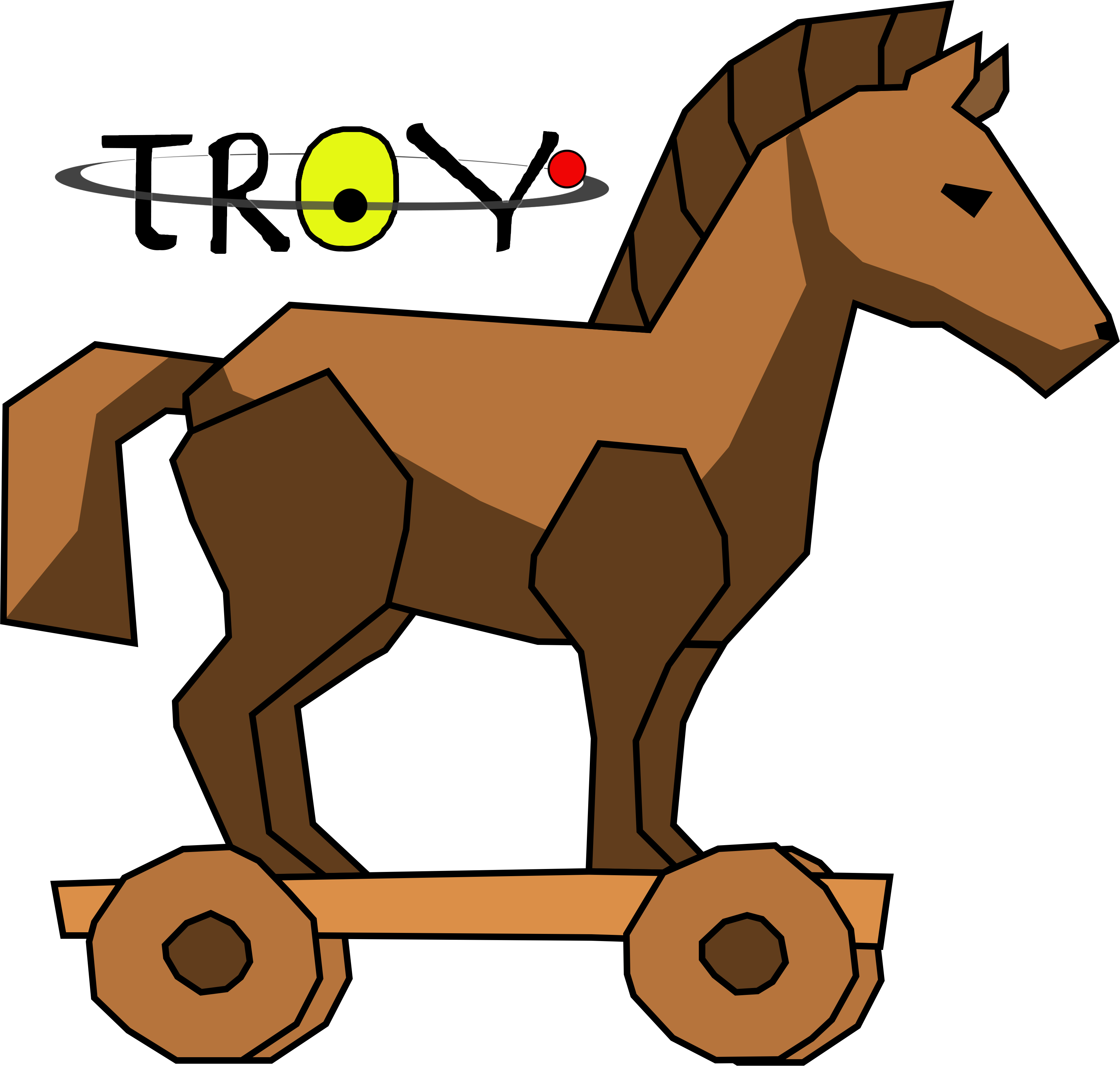 Trojan Horse With Ladder Over White Stock Illustration - Trojan Horse (3433x3268)