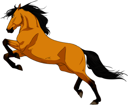 Mustang Horse Cliparts - Mane (500x411)