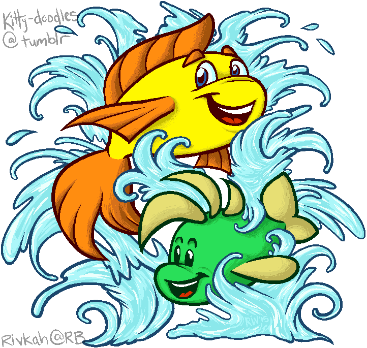 Freddi Fish & Luther - Freddi Fish (722x685)