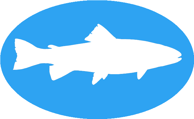 Fish On - White Patagonia Trout Sticker (640x400)