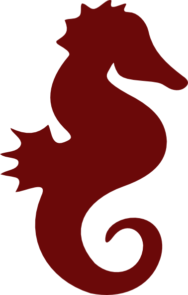 Seahorse Clipart Red - Seahorse Silhouette Png (378x591)