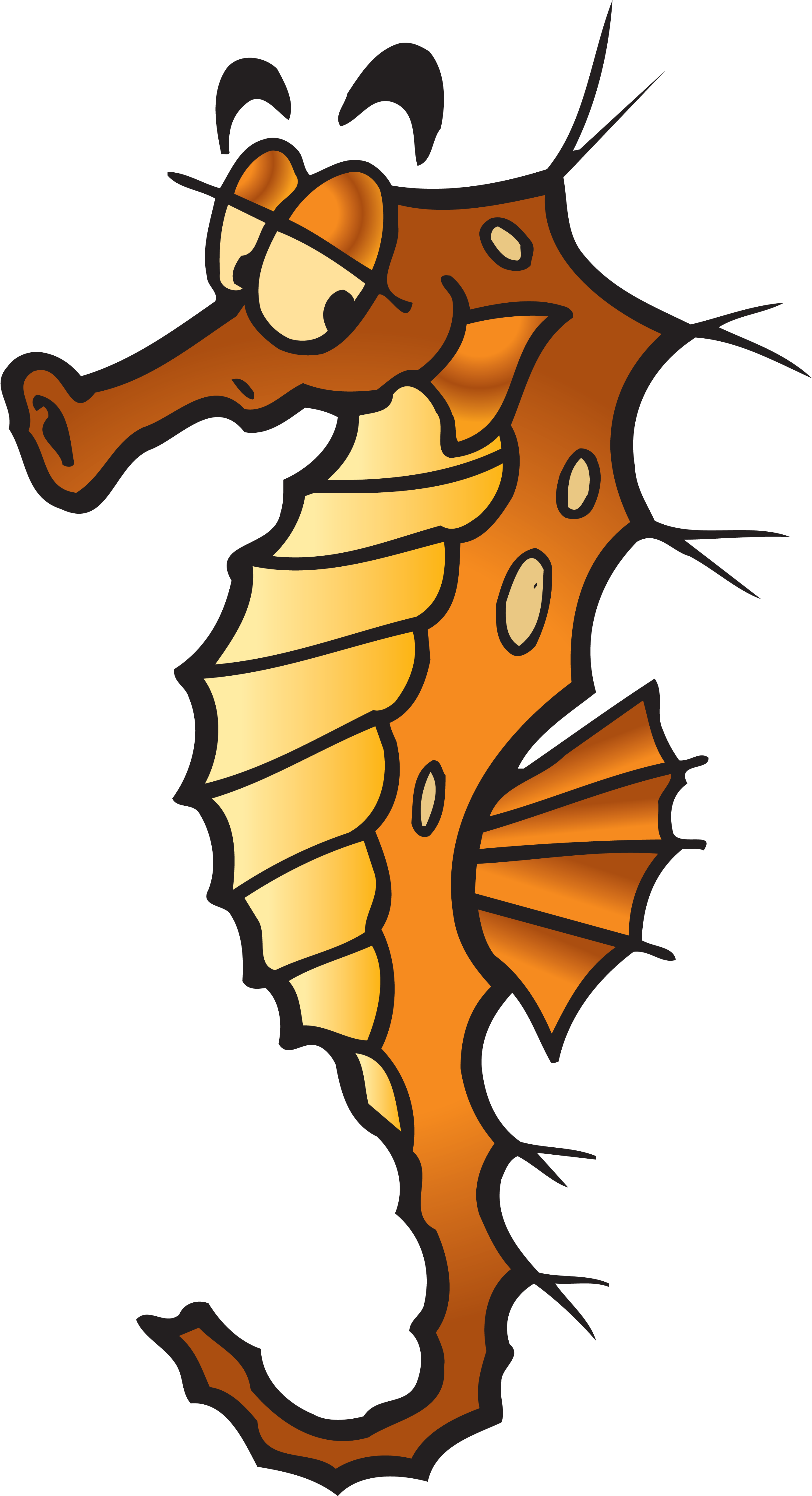 Seahorse Png - Niedlicher Seepferd-cartoon Grußkarte (2702x4912)