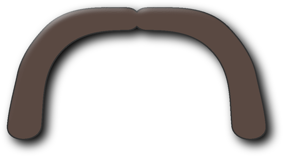 Horseshoe Clipart Mustache - Handle Bar Moustache Png (1200x600)