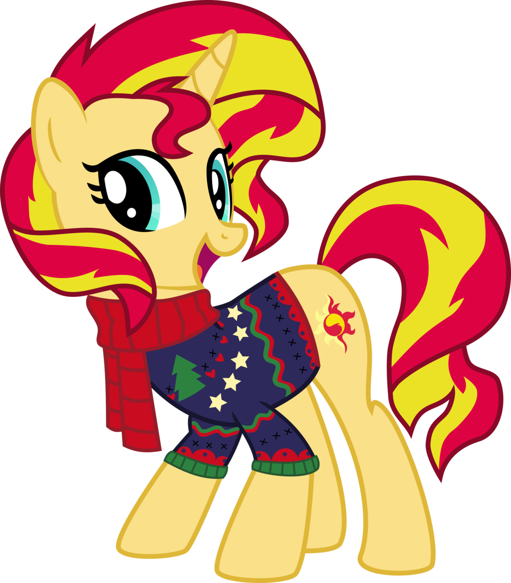 Christmas Sunset 1 By Lunarina Christmas Sunset 1 By - Sunset Shimmer (1024x1168)