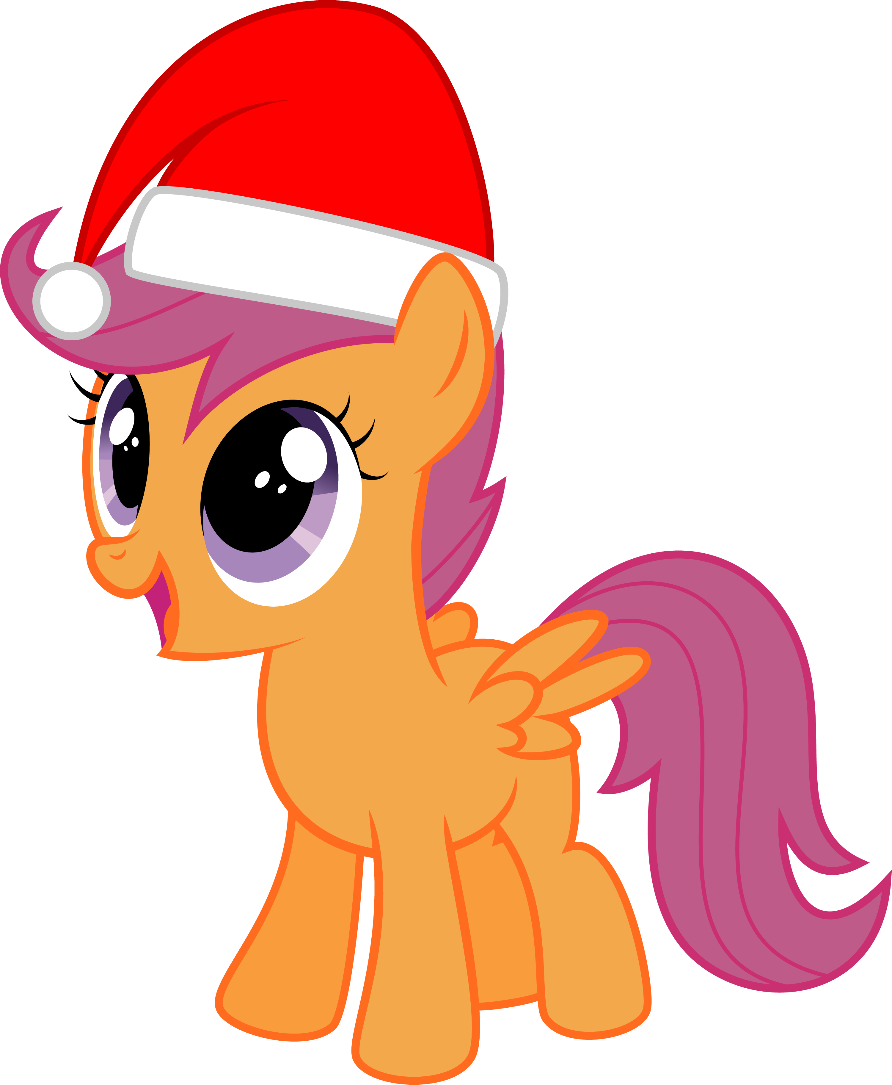 Ivanspacebiker Happy Scootaloo With Santa Hat By Ivanspacebiker - Scootaloo (3000x3647)