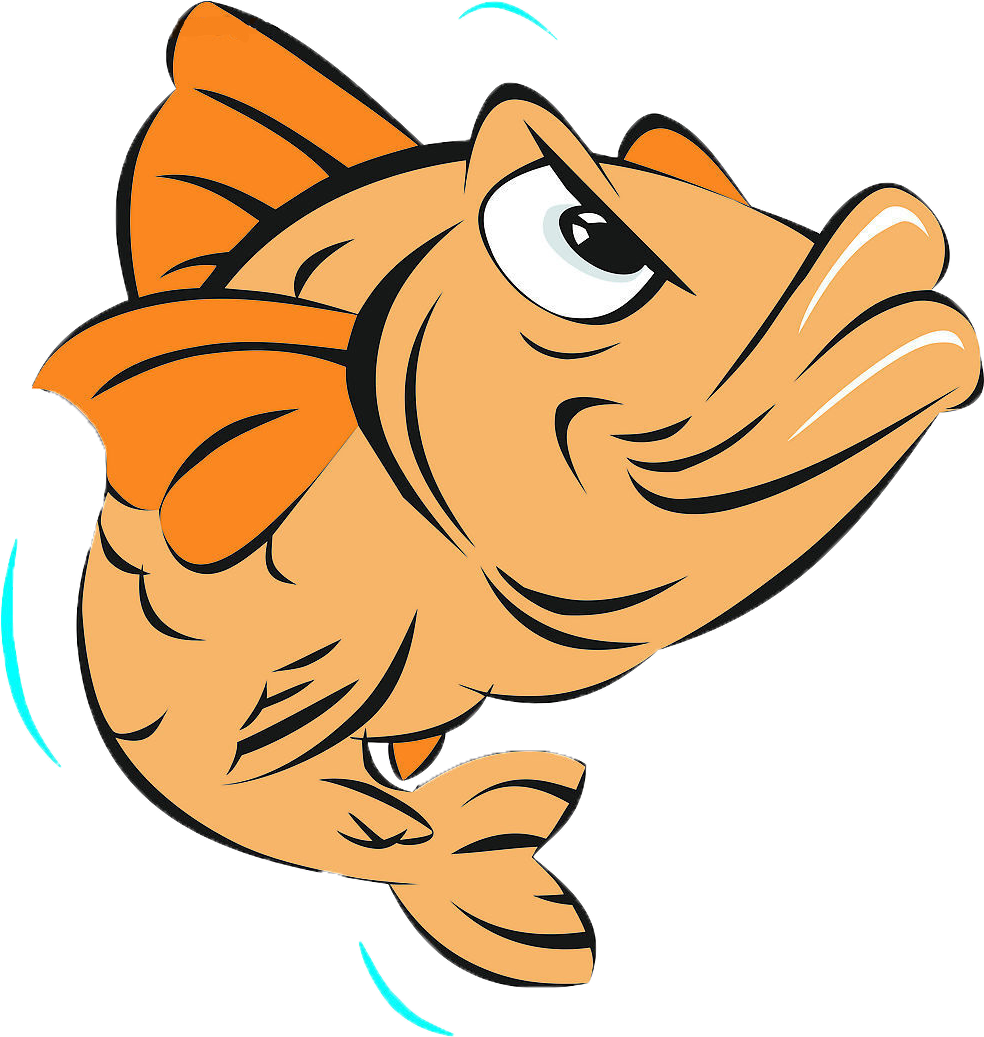 Cartoon Fish Clip Art - Angry Fish Cartoon (1600x1400)
