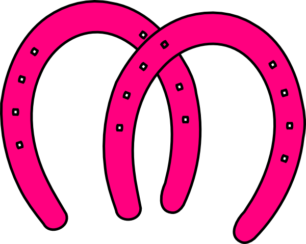 Pink Horseshoe Clipart - Clip Art (600x479)