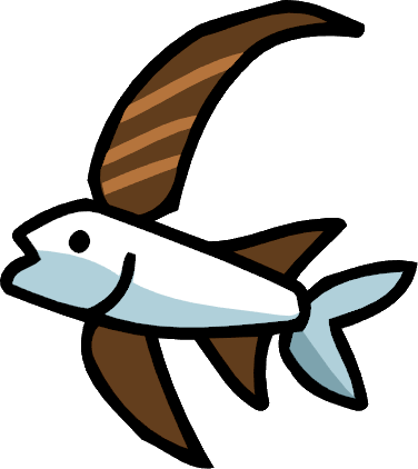 Flying Fish - Fish Scribblenauts Animals (376x422)