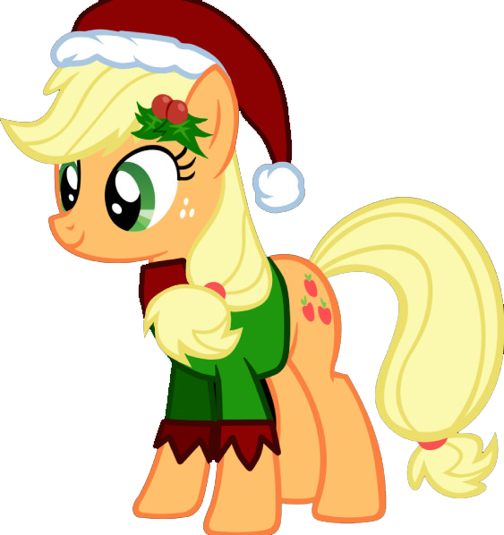 Applejack Christmas By J4k3-wood2 - My Little Pony Character Png (563x598)