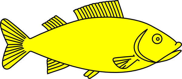 Fish Clip Art At Clkercom Vector Online - Outline Of Fish (600x261)