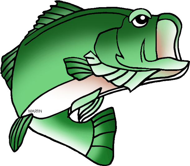 Florida State Freshwater Fish Largemouth Bass - Largemouth Bass Clipart Free (648x571)