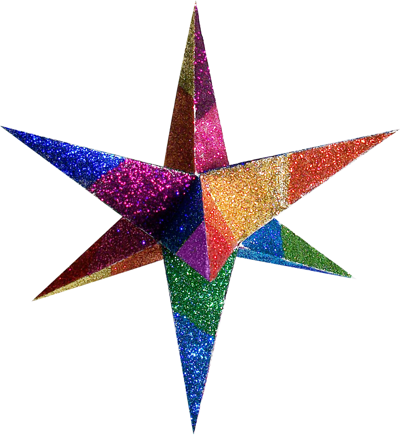 Color Moravian Stars And Decorative 3d Paper Stars - Make 8 Point Paper Star (800x870)