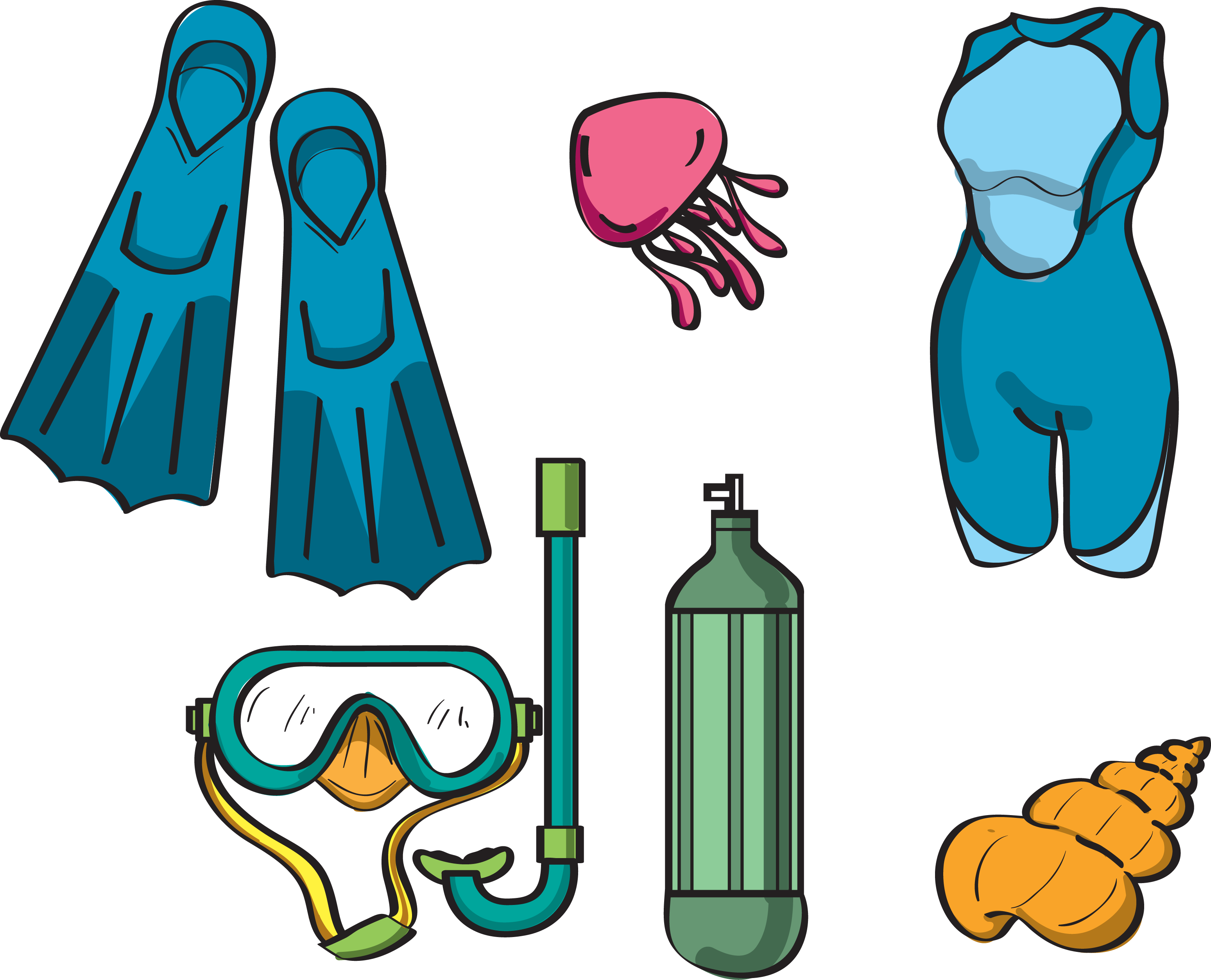 Underwater Diving Diving Equipment Scuba Diving Drawing - Transparent Scuba Diving Diving Clipart (3098x2508)