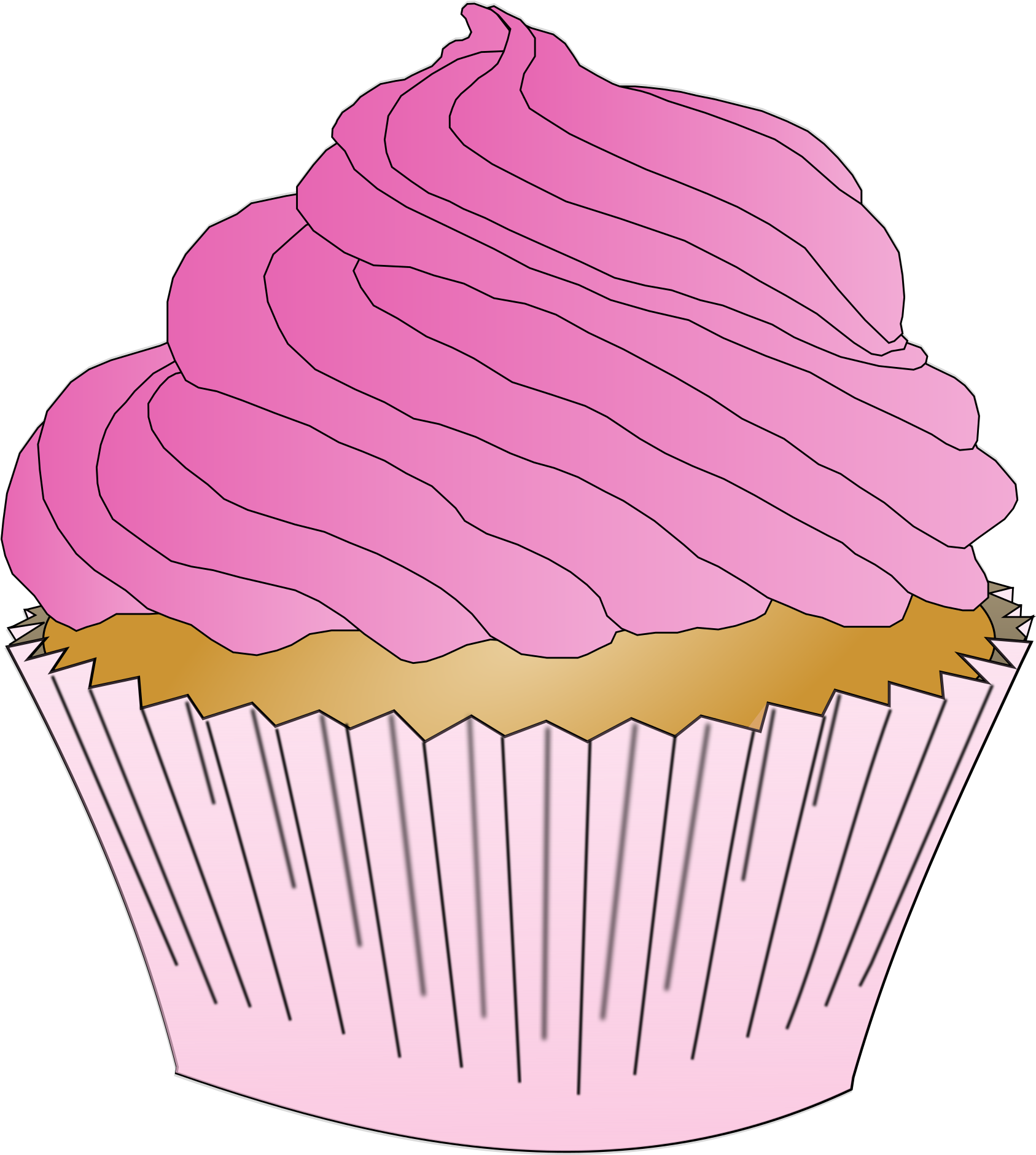 Vanilla Cupcake Clipart Transparent - Vanilla Cupcake Clipart Transparent (2208x2400)