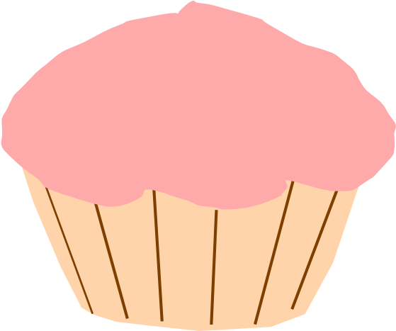 Cupcake Clip Art At Clker - Gambar Kartun Cupcake (600x466)