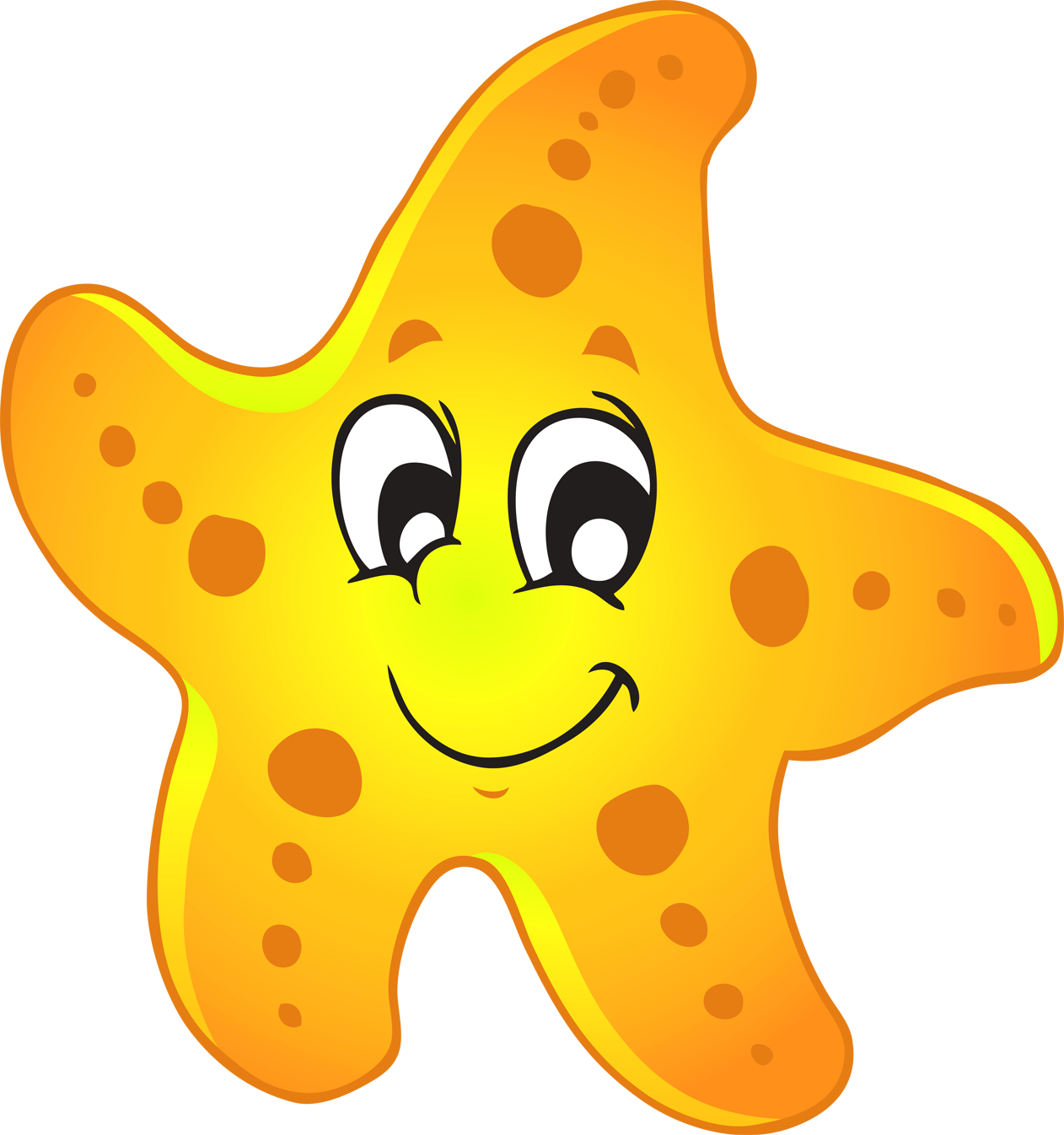 Clip Art Starfish - Starfish Clipart (1262x1346)
