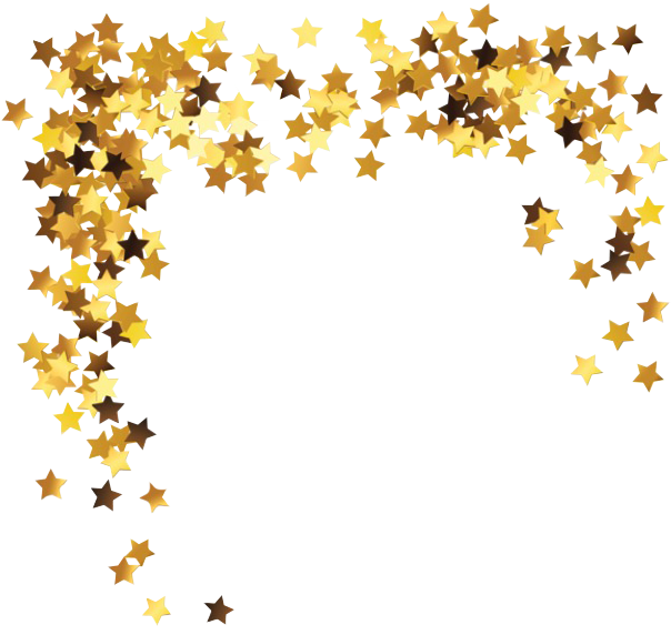 Leaf Page Border - Gold Stars Clip Art (640x577)