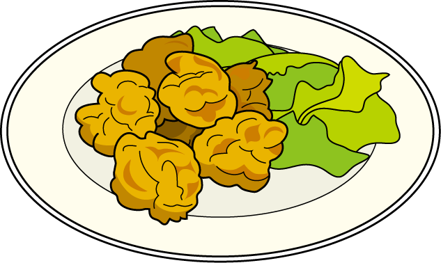 Back > Gallery For Southern Fried Fish Clip Art - 鶏 の 唐 揚げ イラスト (633x378)