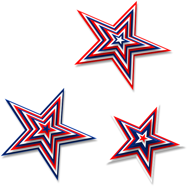 Red White And Blue Stars 3, Buy Clip Art - Star Cake Toppers For Birthdays (736x720)