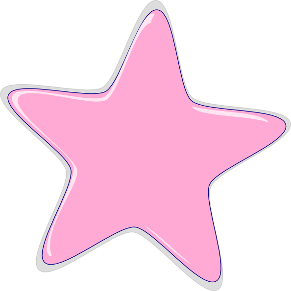 Pink Star Clip Art At Clker - Starfish (594x595)