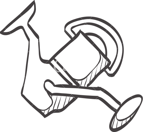Sketch Icon Of A Fishing Reel - Fishing Reel (550x506)