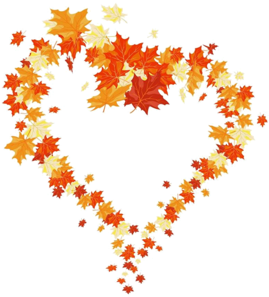 Falling Heart Cliparts - Fall Leaves Heart Clipart (600x600)