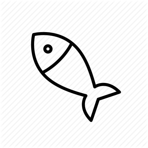 And, Cooked Fish, Fish, Food, Kitchen, Meal, Outline, - Sketch (512x512)