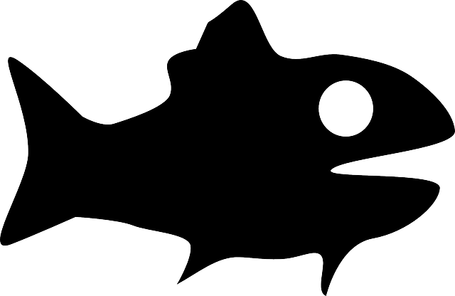 Water Fish, Fishing, Goldfish, Ocean, Silhouette, Swim, - Silueta De Un Pescado (640x416)