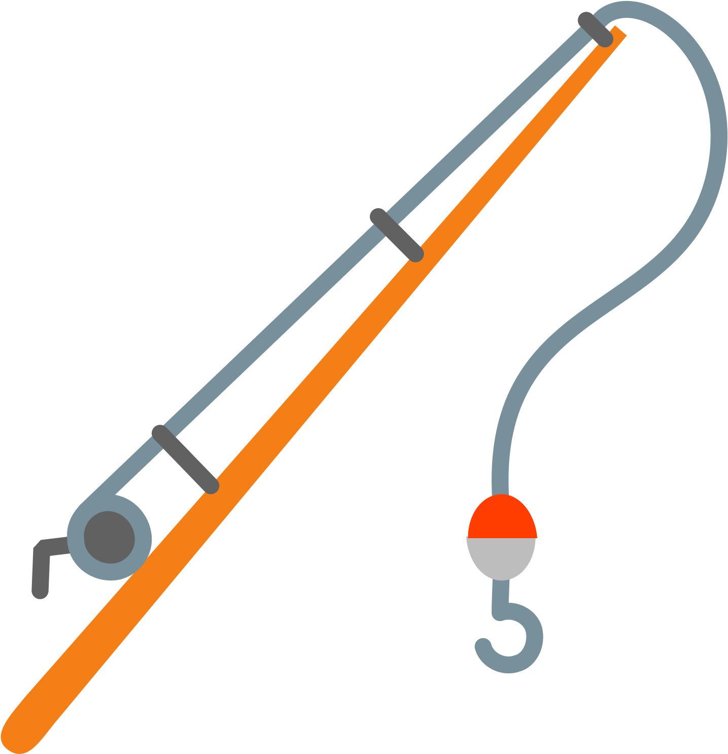 Gaffs, Pumps, Nets Fishing Rods Fishing Rods Fishing - Caña De Pescar Png (1600x1600)