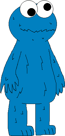 Cookie Monster Sprite By Neopets2012 - Cookie Monster (250x480)