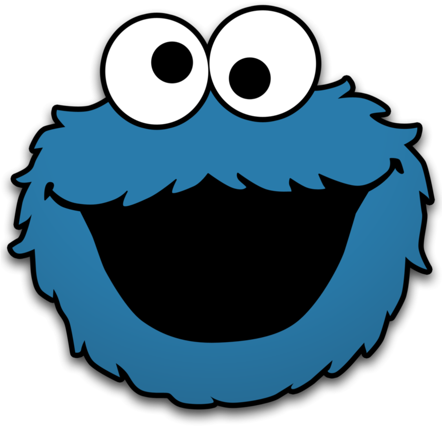 Cookie Monster Clip Art Cookie Monster By Neorame D4yb0b5 - Sesame Street Cut Out Faces (894x894)